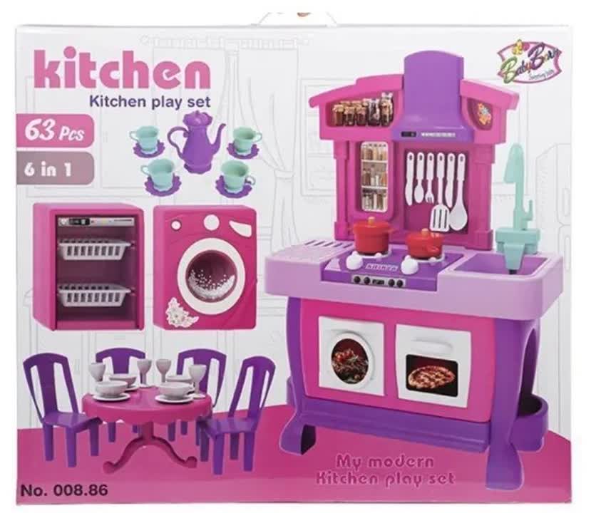 اسباب بازی آشپزخانه با سینک واقعی و چراغ